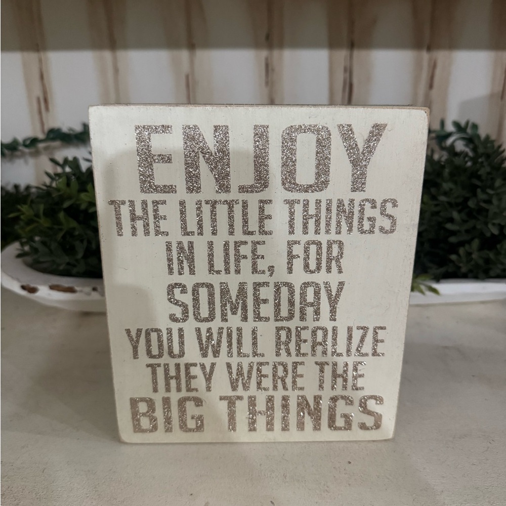 Inspirational Quote Block Decor